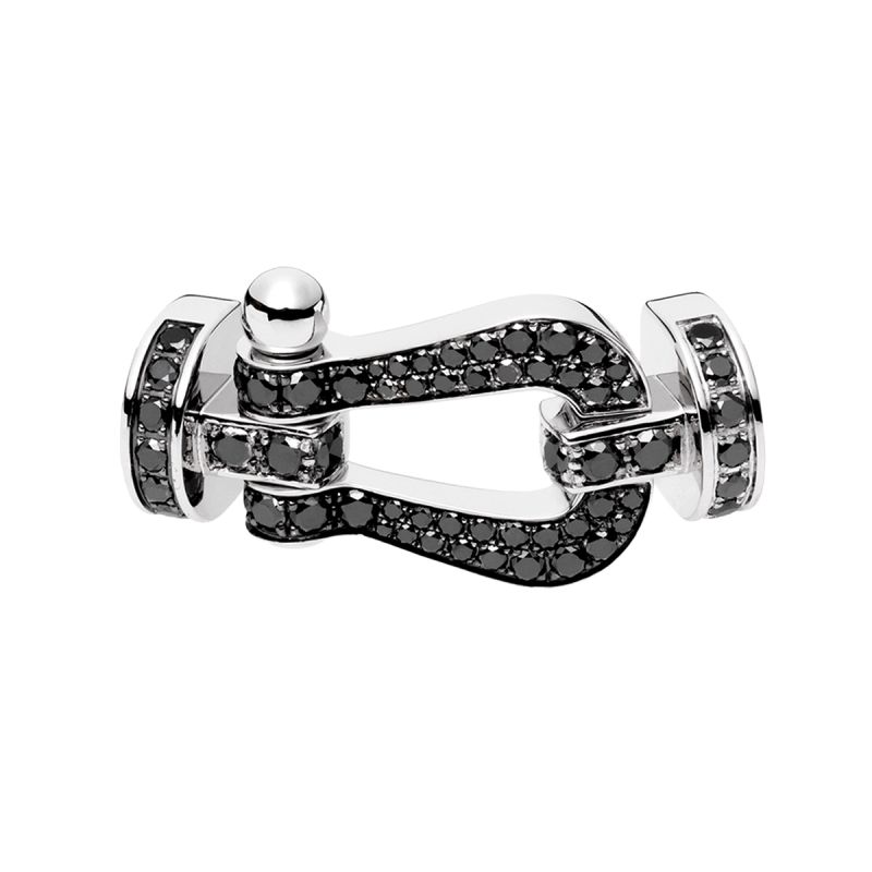 Bracelet Force 10 Grand modèle titane noir et diamants noirs - Fred Paris