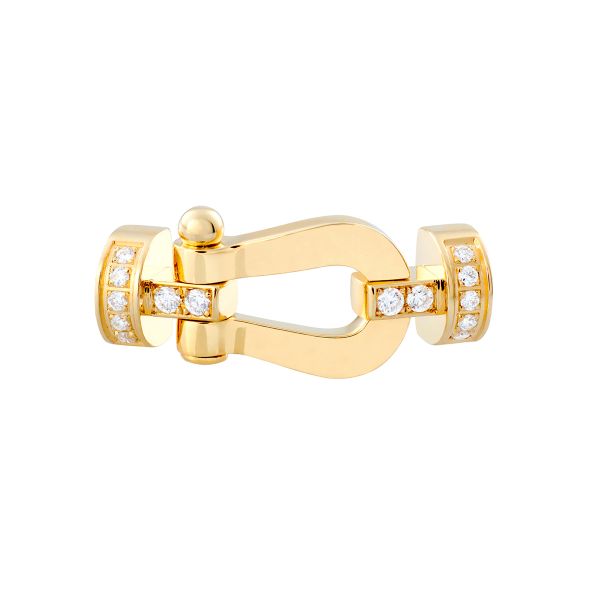 Fred Force 10 medium model buckle in yellow gold and diamonds
