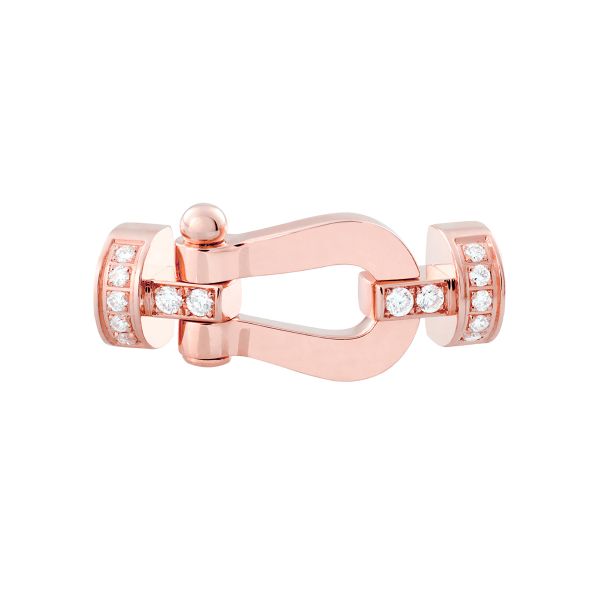 Fred Force 10 medium model buckle in rose gold and diamonds