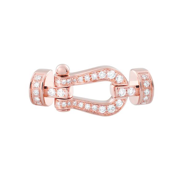 Manille Fred Force 10 moyen modèle en or rose et pavage diamants 0B0074