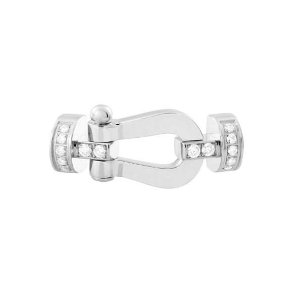 Fred Force 10 medium model buckle in white gold and diamonds