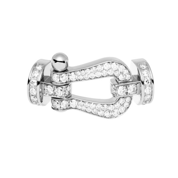 Manille Fred Force 10 grand modèle en or rose et pavage diamants 0B0050