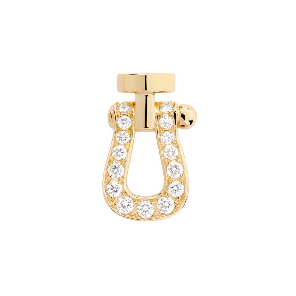 Fred Force 10 Small model Left Earring in yellow gold and diamonds