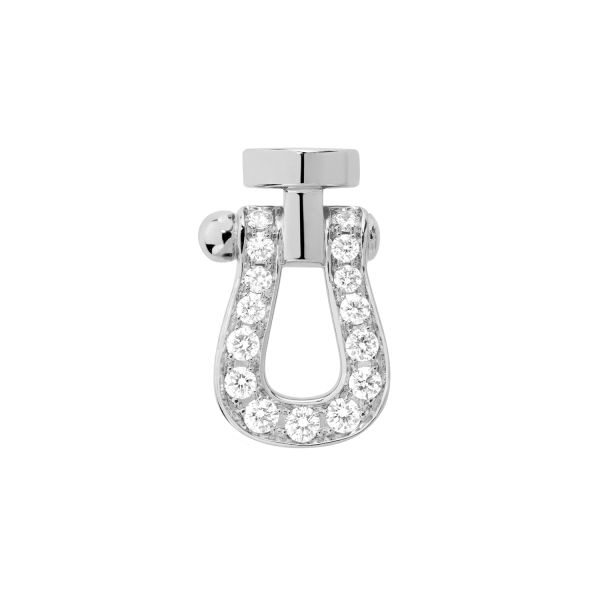 Puce d'oreille Droite Fred Force 10 Petit modèle en or blanc et diamants