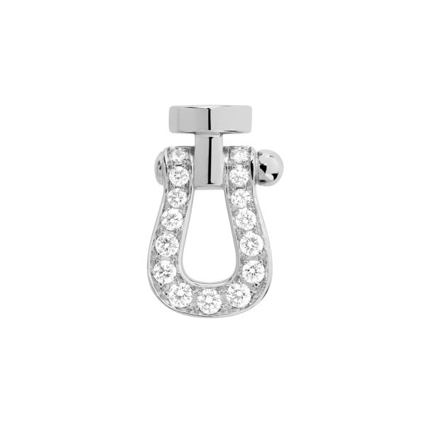 Fred Force 10 small model left earring in white gold and diamonds