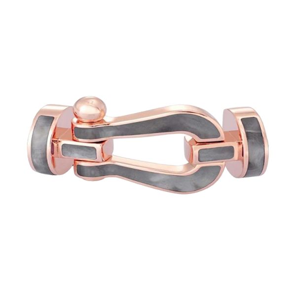 Fred Force 10 Large buckle in Rose Gold and Grey Mother of Pearl