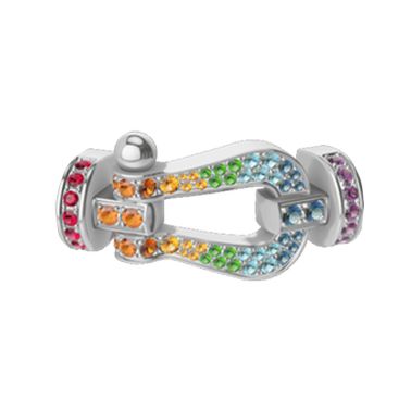 Manille Fred Force 10 Grand modèle en or or blanc et sept pierres fines 0B0155