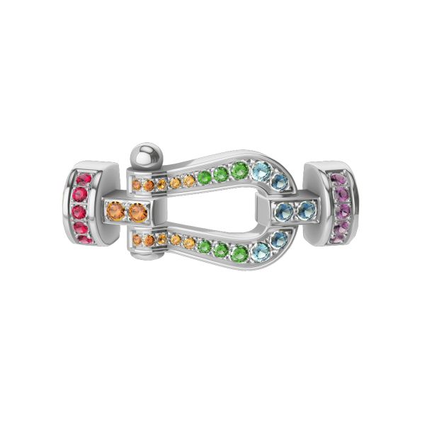 Fred Force 10 Medium model in white gold and seven semi-precious stones