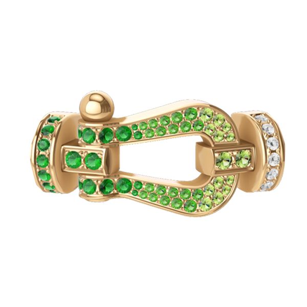 Fred Force 10 large model in yellow gold, emeralds, tsavorites and diamonds