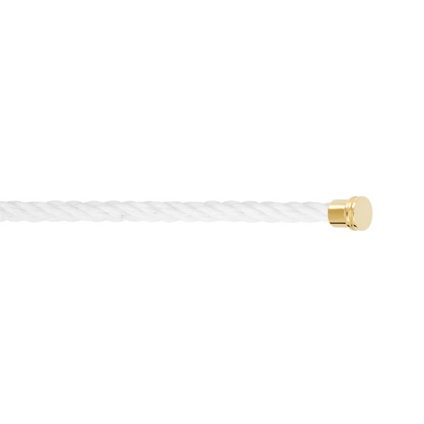 Fred Force 10 White Medium yellow gold plated steel cable