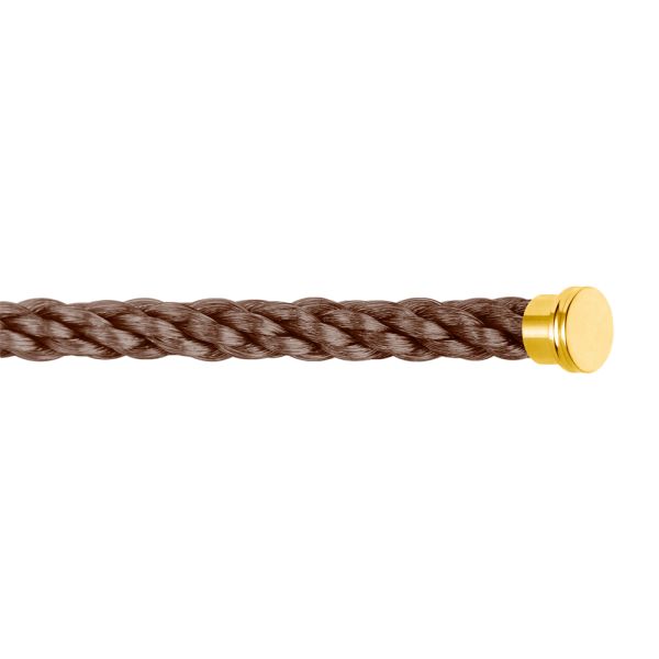Fred Force 10 Cable Taupe Large in yellow gold plated steel