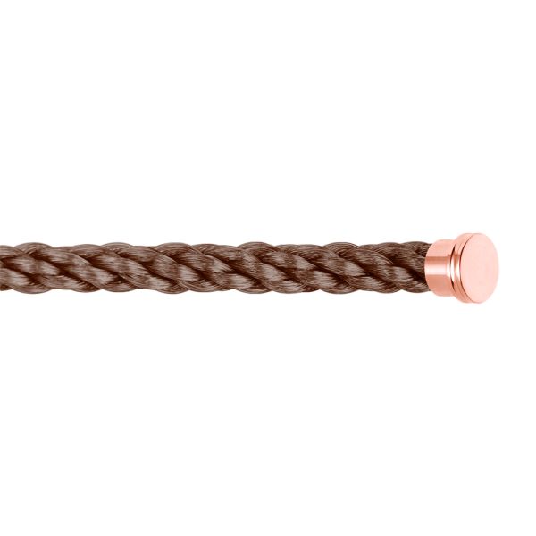 Fred Force 10 Taupe Large Rose Gold Plated Steel Cable