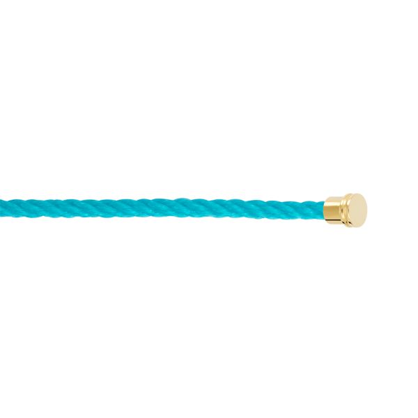 Câble Fred Force 10 Turquoise Moyen modèle en acier plaqué or jaune