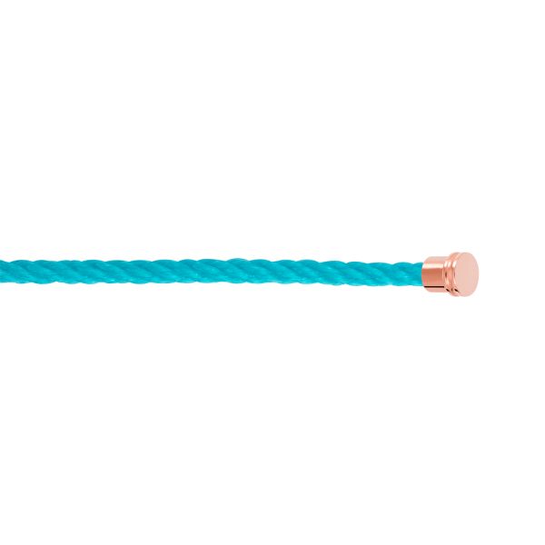 Câble Fred Force 10 Turquoise Moyen modèle en acier plaqué or rose
