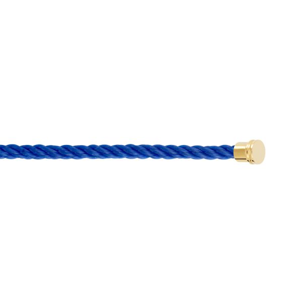 Câble Fred Force 10 Bleu indigo Moyen modèle en acier plaqué or jaune