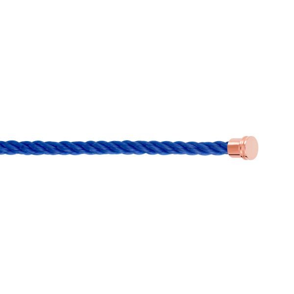 Câble Fred Force 10 Bleu indigo Moyen modèle en acier plaqué or rose