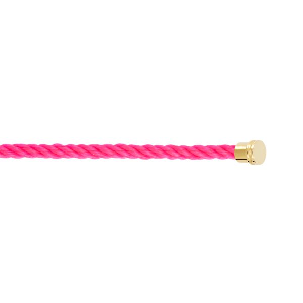 Fred Force 10 Cable Fluorescent Pink Medium Yellow Gold Plated Steel