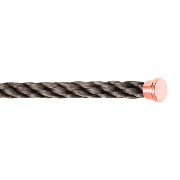 Fred Force 10 Storm Grey Large Rose Gold Plated Steel Cable
