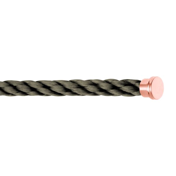 Fred Force 10 Khaki Large Rose Gold Plated Steel Cable