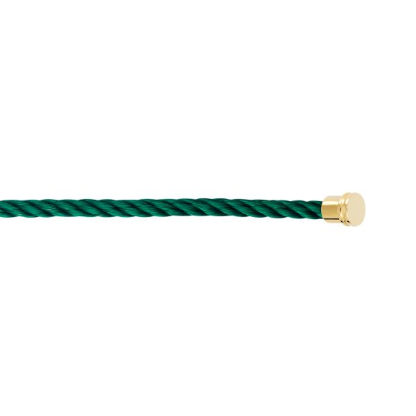 Fred Force 10 Emerald Green Medium Steel Cable Yellow Gold Plated