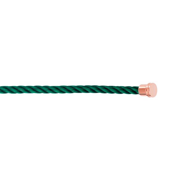 Câble Fred Force 10 Vert émeraude Moyen modèle en acier plaqué or rose