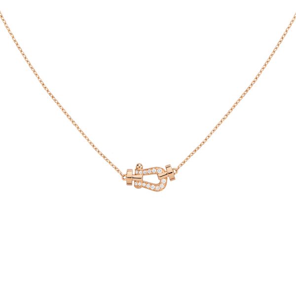 Fred Force 10 small necklace in pink gold and diamonds