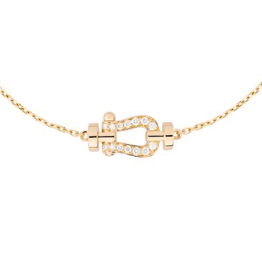 Bracelet Fred Force 10 Petit modèle en or jaune et diamants