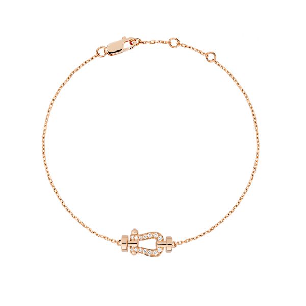 Fred Force 10 Small Bracelet in Rose Gold and Diamonds