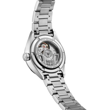 Montre TAG Heuer Carrera Calibre 9 automatique index diamants cadran nacre blanche bracelet acier 29 mm WBN2414.BA0621