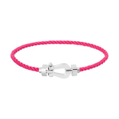 Fred Force 10 medium model bracelet in white gold and rosewood cable