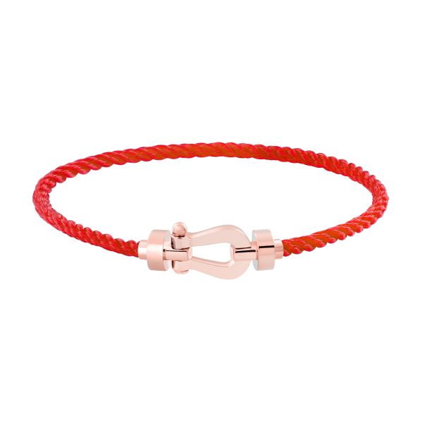 Fred Force 10 medium model bracelet in rose gold and red cable