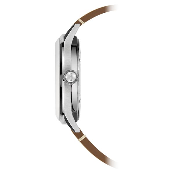 Mido Multifort Patrimony automatic watch blue dial brown leather strap 40 mm M040.407.16.040.00