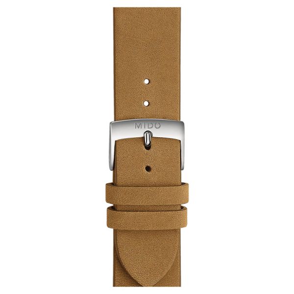 Mido Multifort Patrimony automatic watch blue dial brown leather strap 40 mm M040.407.16.040.00