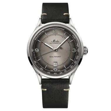 Mido Multifort Patrimony automatic watch anthracite dial black leather strap 40 mm M040.407.16.060.00