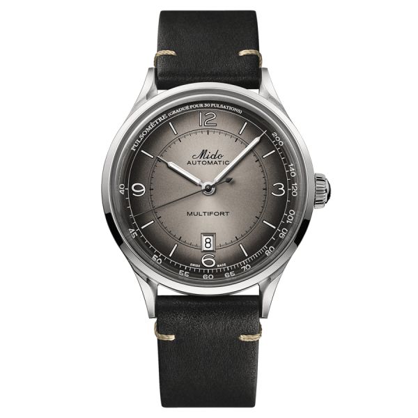 Mido Multifort Patrimony automatic watch anthracite dial black leather strap 40 mm M040.407.16.060.00