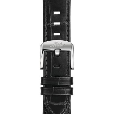 Mido Multifort Patrimony Chronograph automatic watch black dial black leather strap 42 mm M040.427.16.052.00