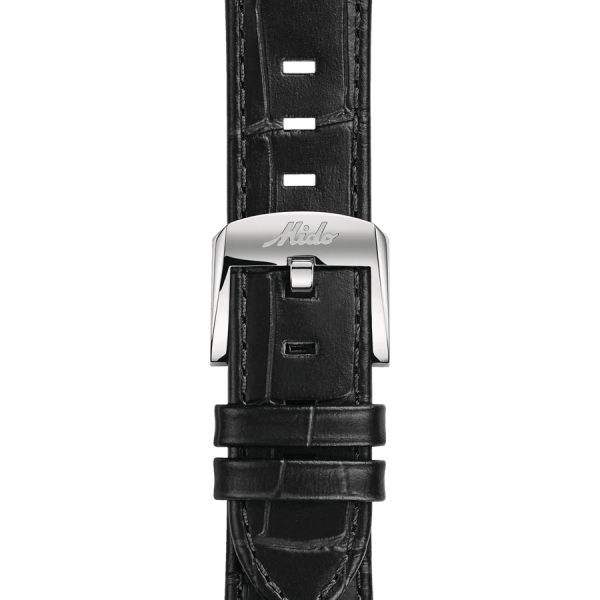 Mido Multifort Patrimony Chronograph automatic watch black dial black leather strap 42 mm M040.427.16.052.00