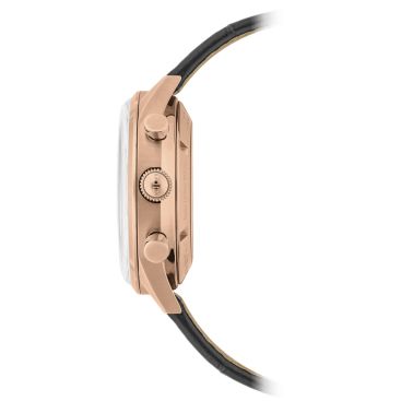 Montre Mido Multifort Patrimony Chronograph PVD Or Rose automatique cadran ivoire bracelet cuir noir 42 mm M040.427.36.262.00