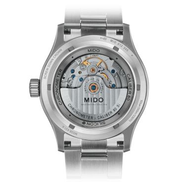Montre Mido Multifort Chronometer 1 COSC automatique cadran blanc bracelet acier 42 mm M038.431.11.031.00