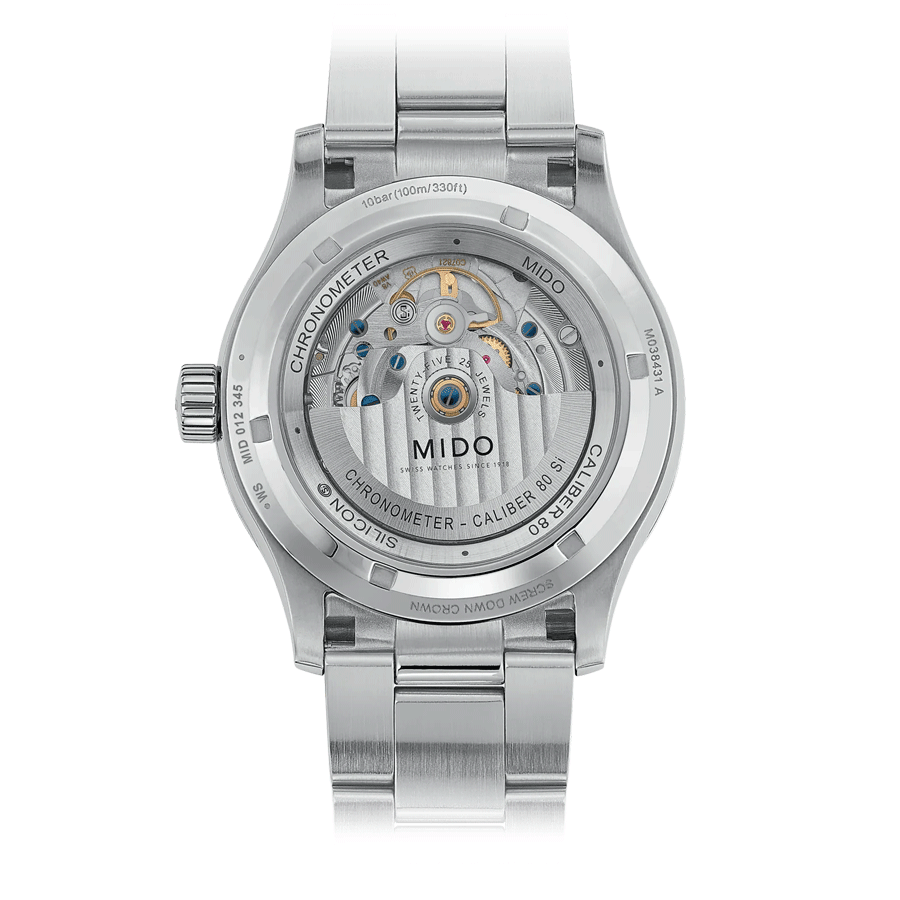 Mido Multifort Chronometer 1 COSC automatic watch blue dial steel bracelet 42 mm M038.431.11.041.00