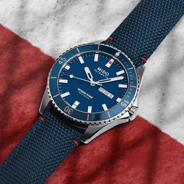 Mido ocean star clearance leather strap