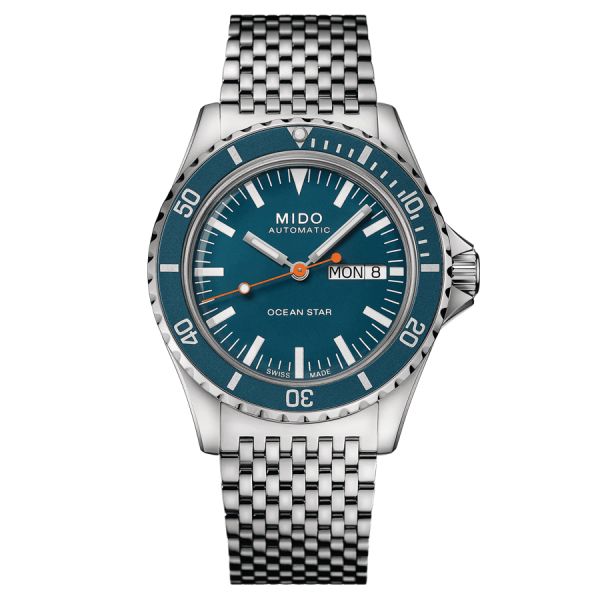 Montre Mido Ocean Star Tribute automatique cadran bleu bracelet acier 40,5 mm M026.830.11.041.00