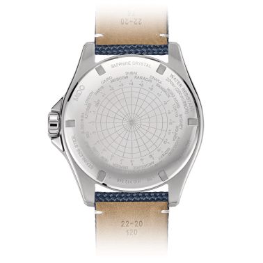 Montre Mido Ocean Star GMT automatique cadran noir bracelet tissu bleu 44 mm M026.629.17.051.00