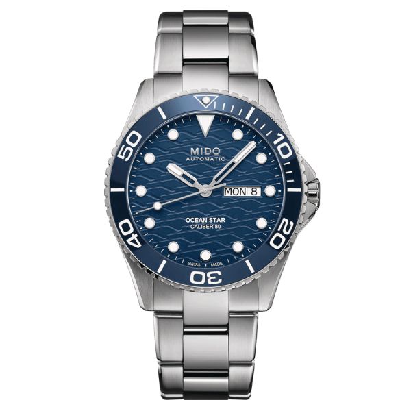 Montre Mido Ocean Star 200C automatique cadran bleu bracelet acier 42,5 mm M042.430.11.041.00