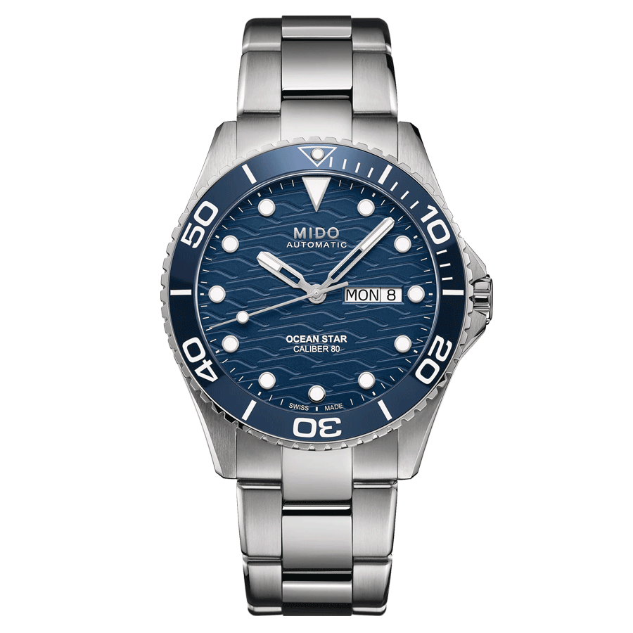 Montre Mido Ocean Star 200C automatique cadran bleu bracelet acier 42,5 mm M042.430.11.041.00