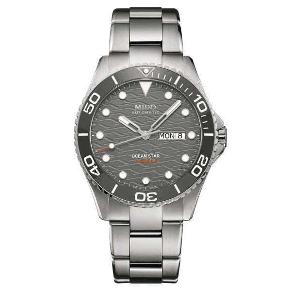 Mido Ocean Star 200C automatic watch grey dial steel bracelet 42,5 mm M042.430.11.081.00