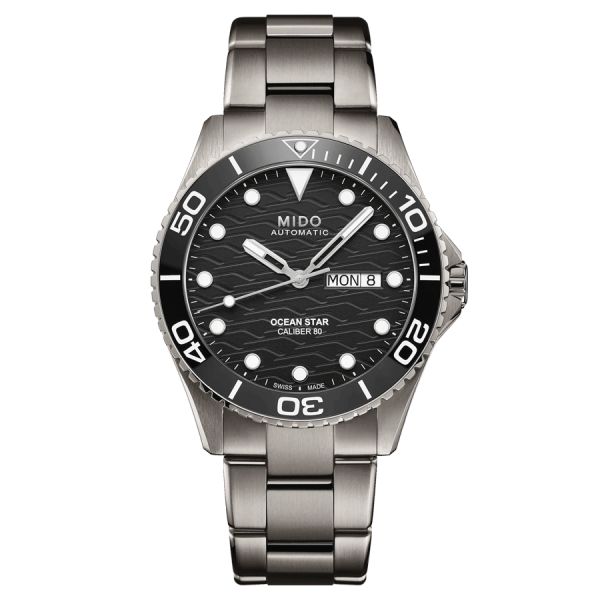 Montre Mido Ocean Star 200C Titanium automatique cadran noir bracelet titane 42,5 mm M042.430.44.051.00