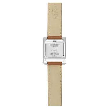 Montre Michel Herbelin 5ème Avenue quartz cadran blanc bracelet cuir double tour marron - SITE1