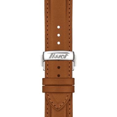 Montre Tissot Telemeter 1938 automatique cadran noir bracelet cuir marron 42 mm T142.462.16.052.00