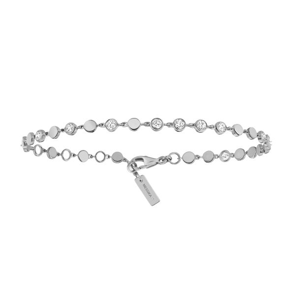 Bracelet Messika D-Vibes petit modèle en or blanc et diamants